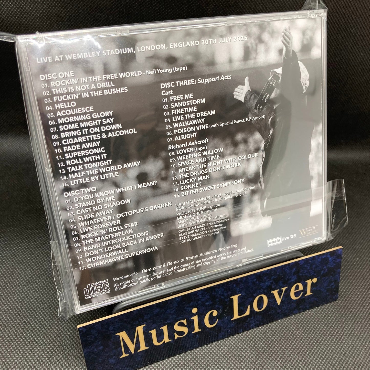 OASIS / CAST / RICHARD ASHCROFT / DEFINITIVE WEMBLEY STADIUM  2025 3RD NIGHT HISTORICAL RECORDING AT WEMBLEY (3CD)