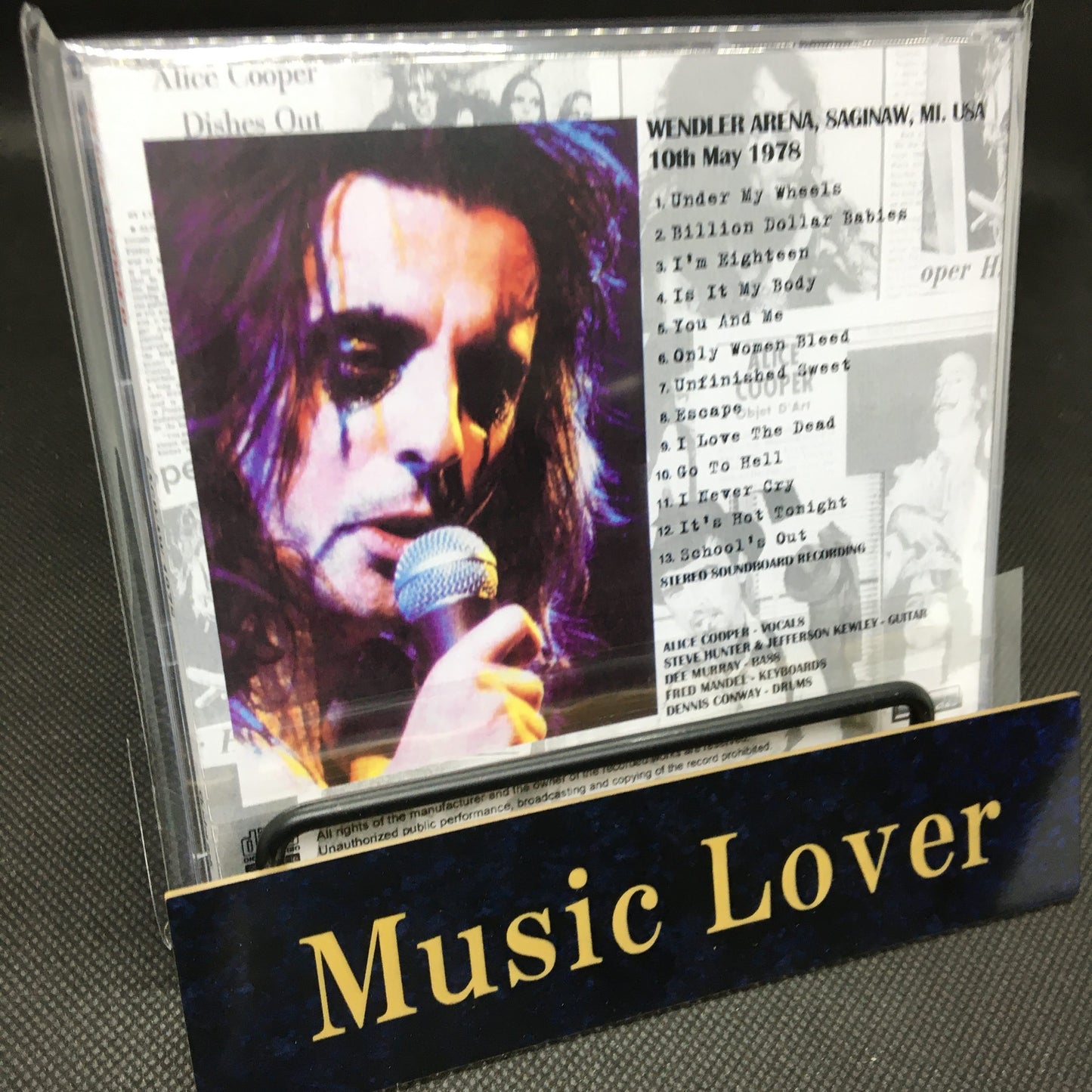 ALICE COOPER / SAGINAW 1978 STEREO SOUNDBOARD (1CDR)