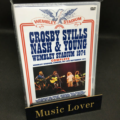 CROSBY STILLS NASH & YOUNG / WEMBLEY STADIUM 1974 COMPLETE PRO SHOT (2DVDR)