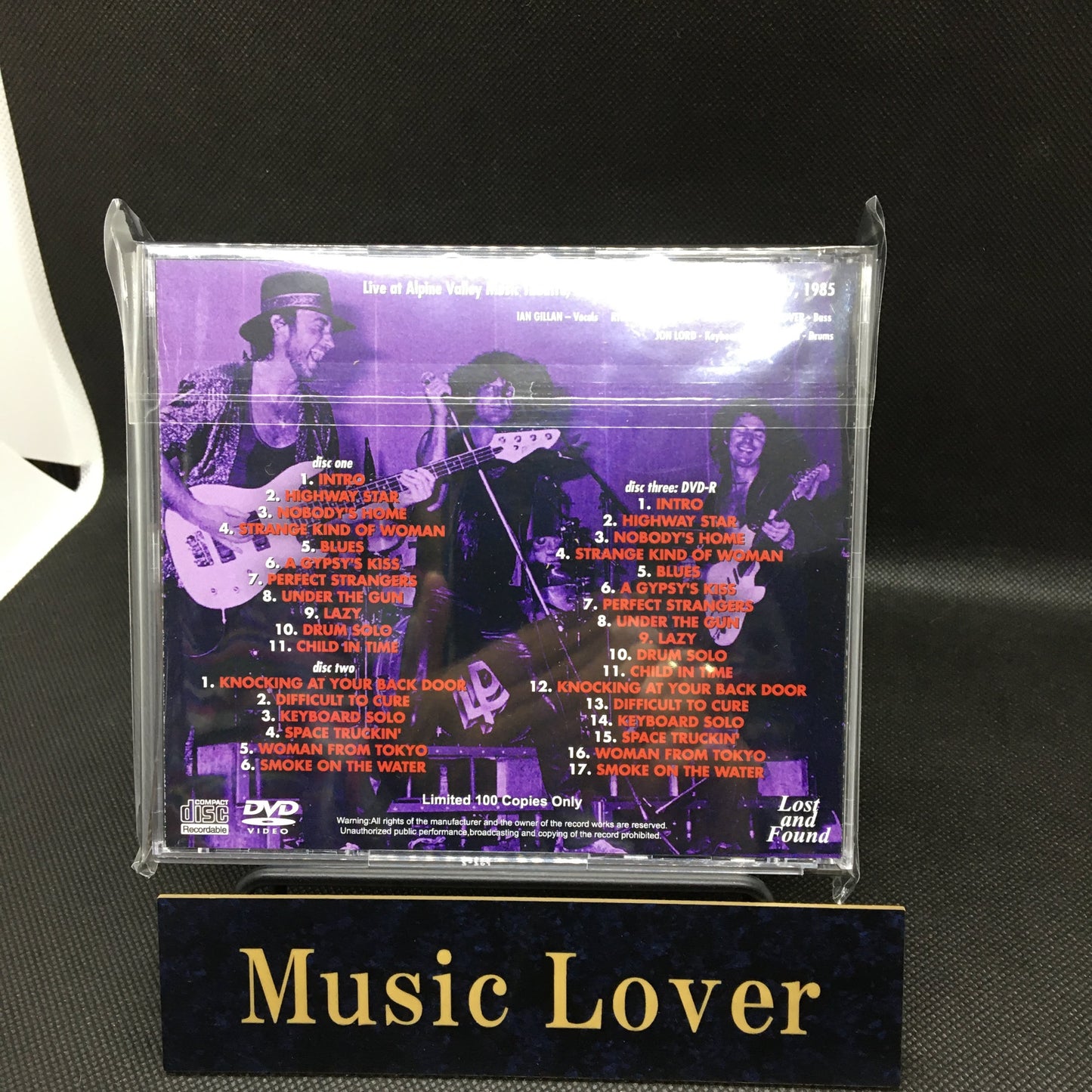 DEEP PURPLE / EN VIVO EN ALPINE VALLEY 1985 Tablero de sonido + toma PRO (2 CDR + 1 DVDR)