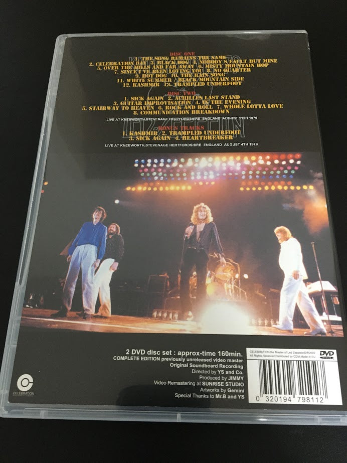 Led Zeppelin Knebworth 1979 Final Cut Definitive Edition DVD 2 Discs 25 Tracks