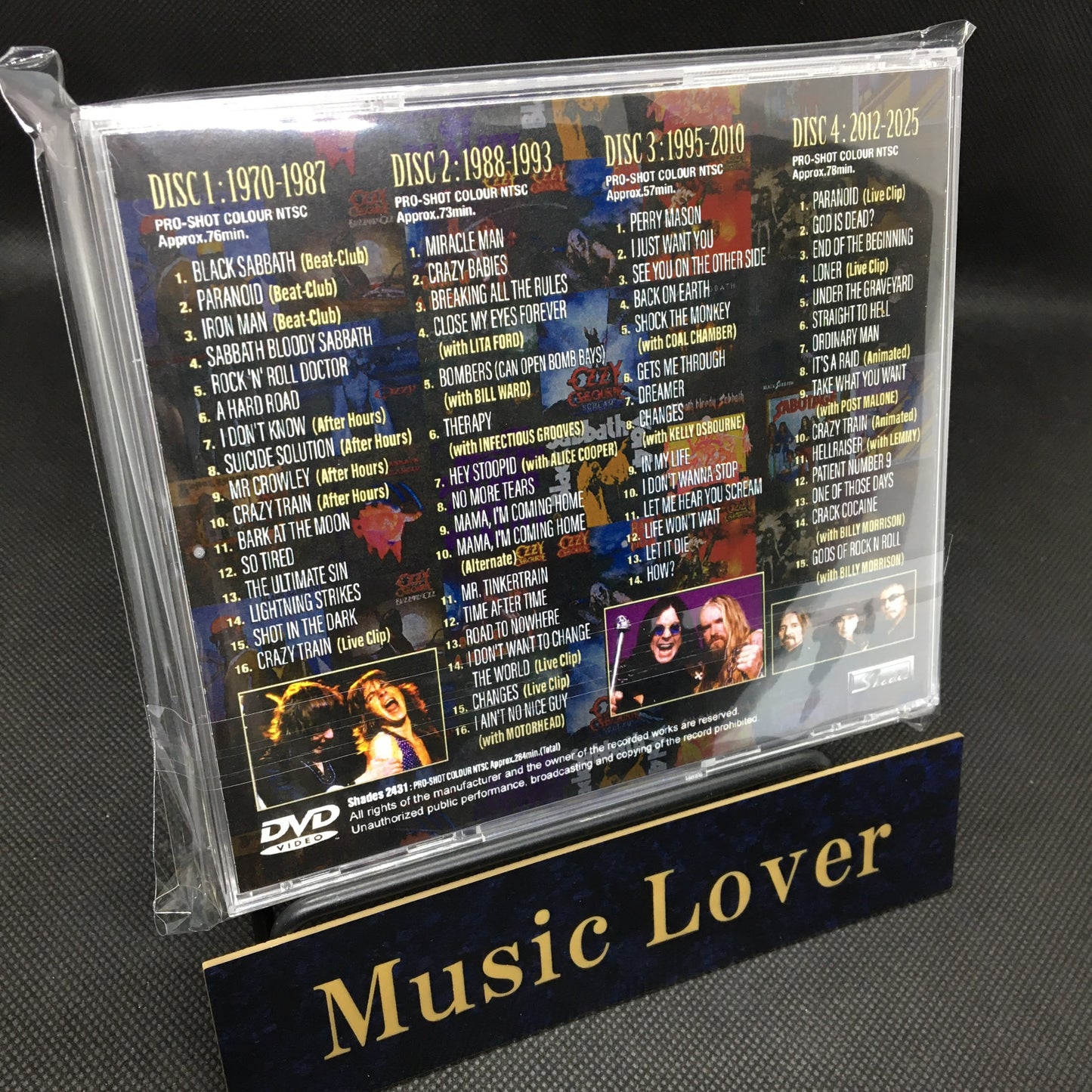 OZZY OSBOURNE / A LIFE OF OZZ COLLEZIONE DEFINITIVA DI VIDEO MUSICALI PRO SHOT (4DVDR)