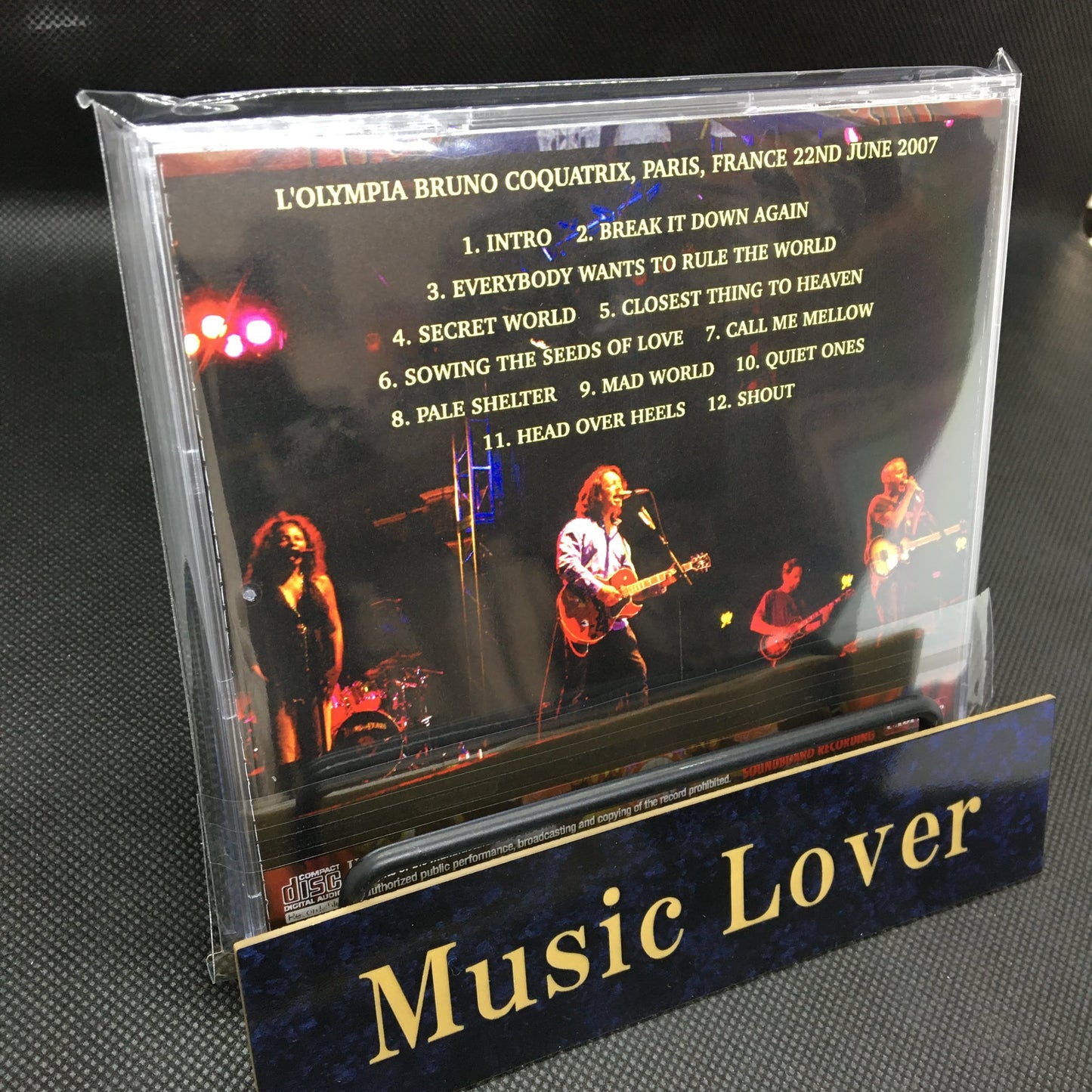 TEARS FOR FEARS / PARIS 2007 Soundboard (1CDR)