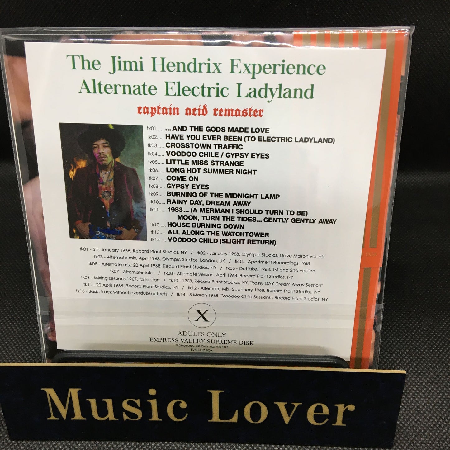THE JIMI HENDRIX EXPERIENCE / ALTERNATE ELECTRIC LADYLAND (1CD) Promo ver. with sticker