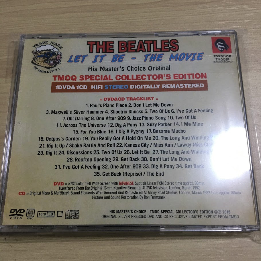 The Beatles Let It Be The Movie TMOQ Special His Master's Choice 1CD 1DVD