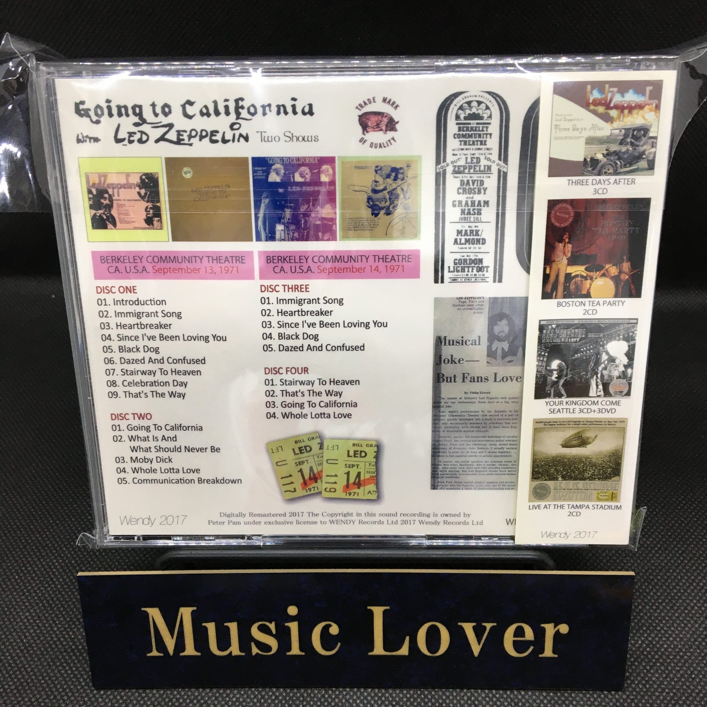 LED ZEPPELIN / GOING TO CALIFORNIA 1971 TWO SHOWS 【4CD】