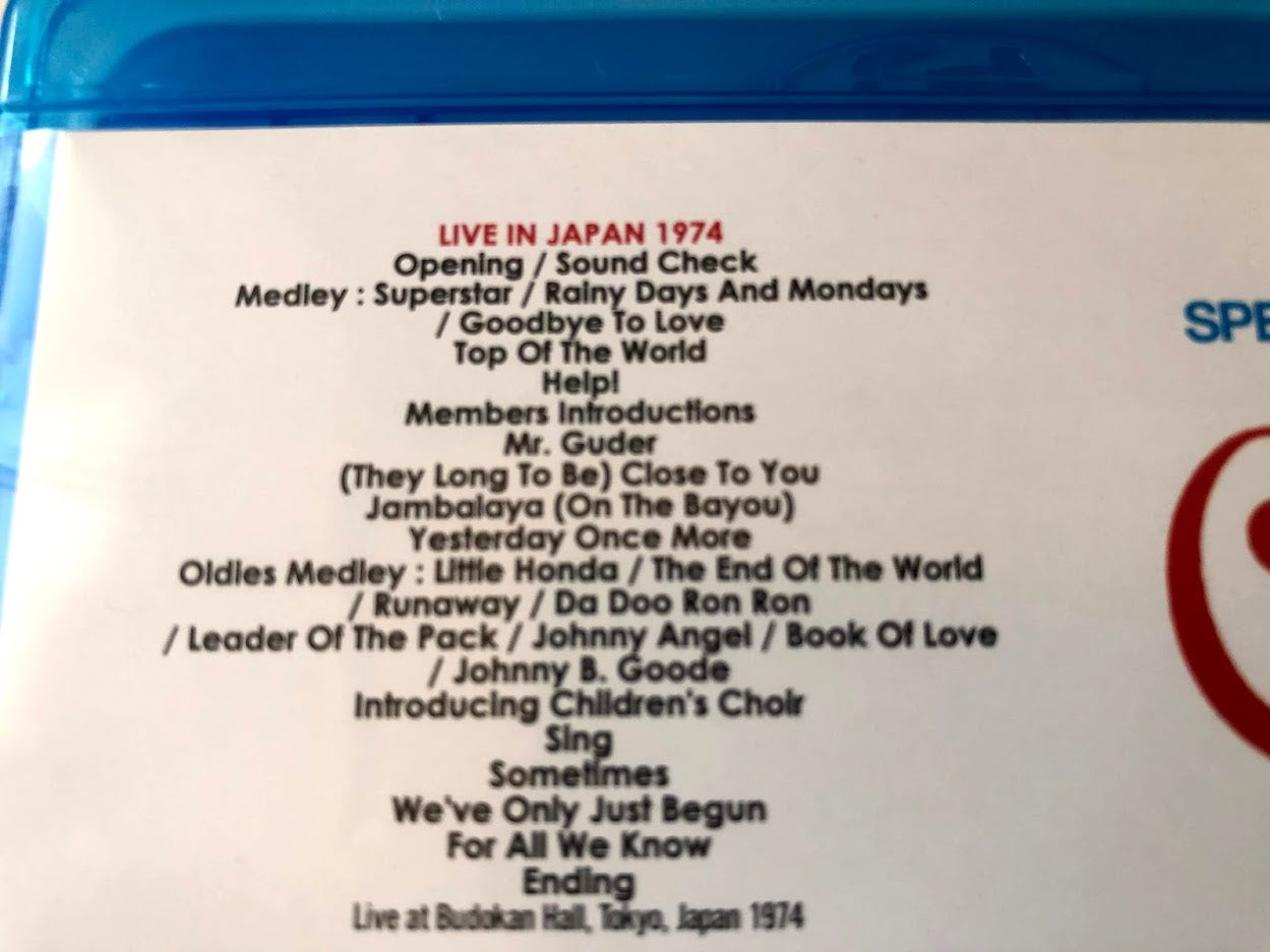 CARPENTERS / LIVE IN JAPAN ANTHOLOGY (1BDR)