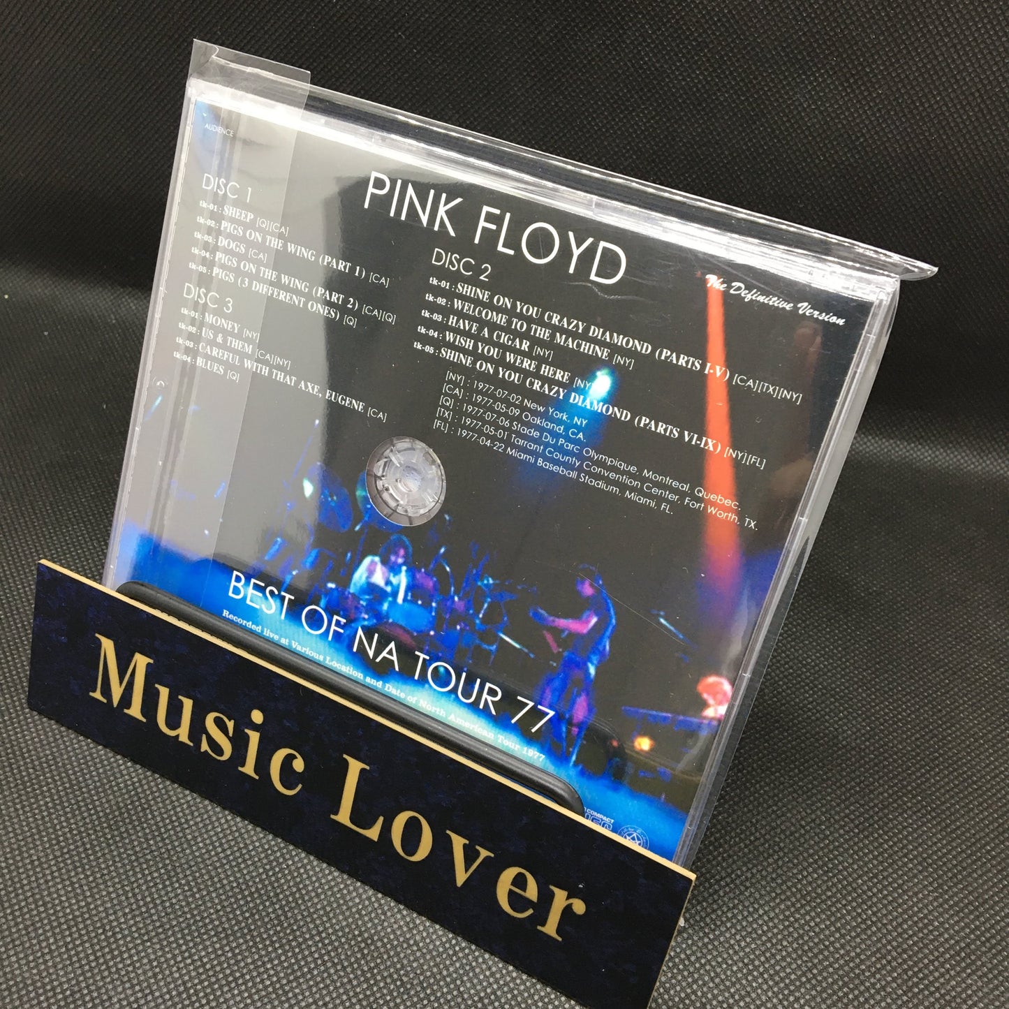 Pink Floyd Best Of NA Tour 77 3 CD Date of North American Tour 1977 Moonchild