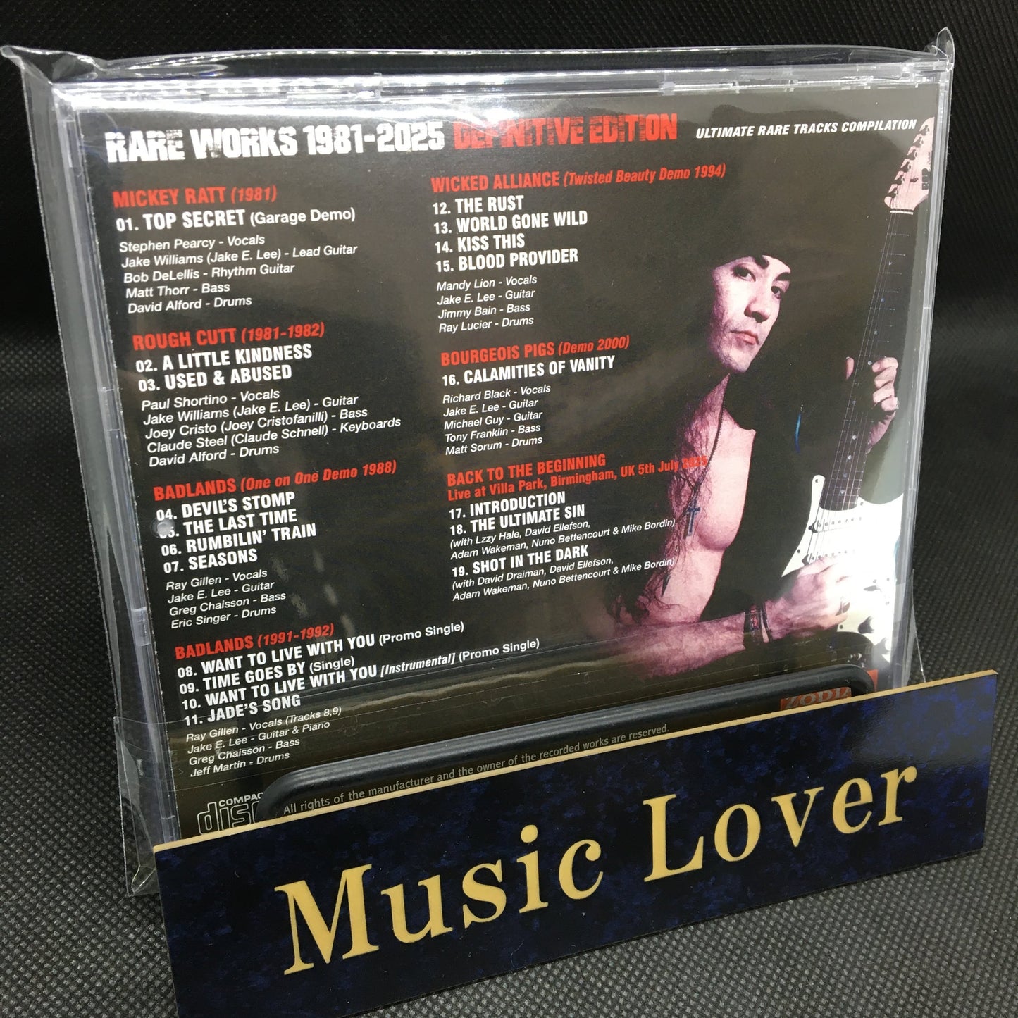 JAKE E. LEE / RARE WORKS 1981-2025 DEFINITIVE EDITION STEREO SOUNDBOARD (1CD)