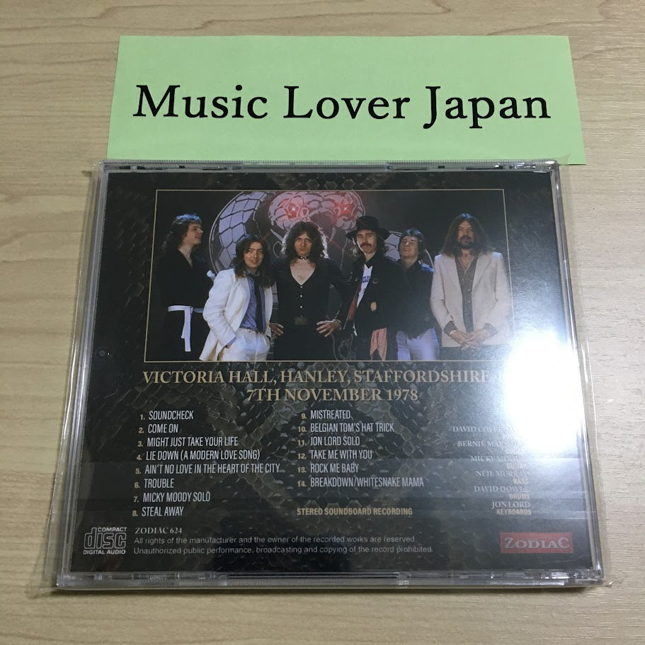 WHITESNAKE / HANLEY 1978 SOUNDBOARD (1CD)