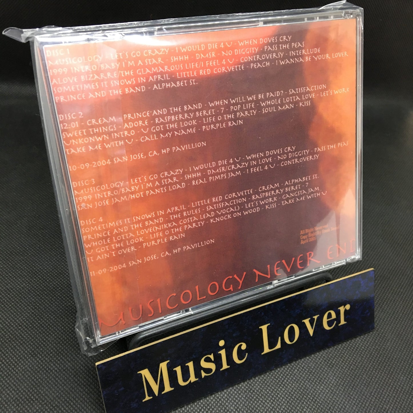 Prince / San Jose 9-10&11-04 (4CDR)