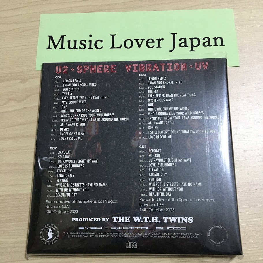 U2 / SPHERE VIBRATION (4CD) Empress Valley