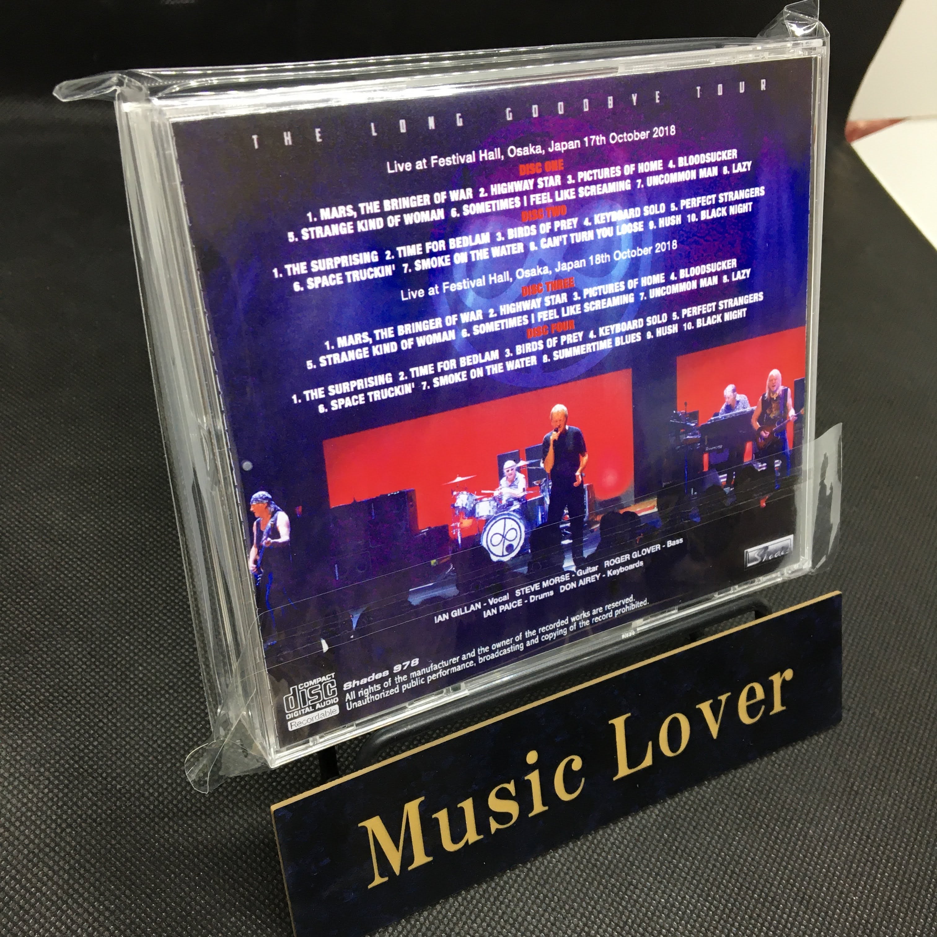 DEEP PURPLE / OSAKA 2018 (4CDR) – WORLD MUSIC LOVER