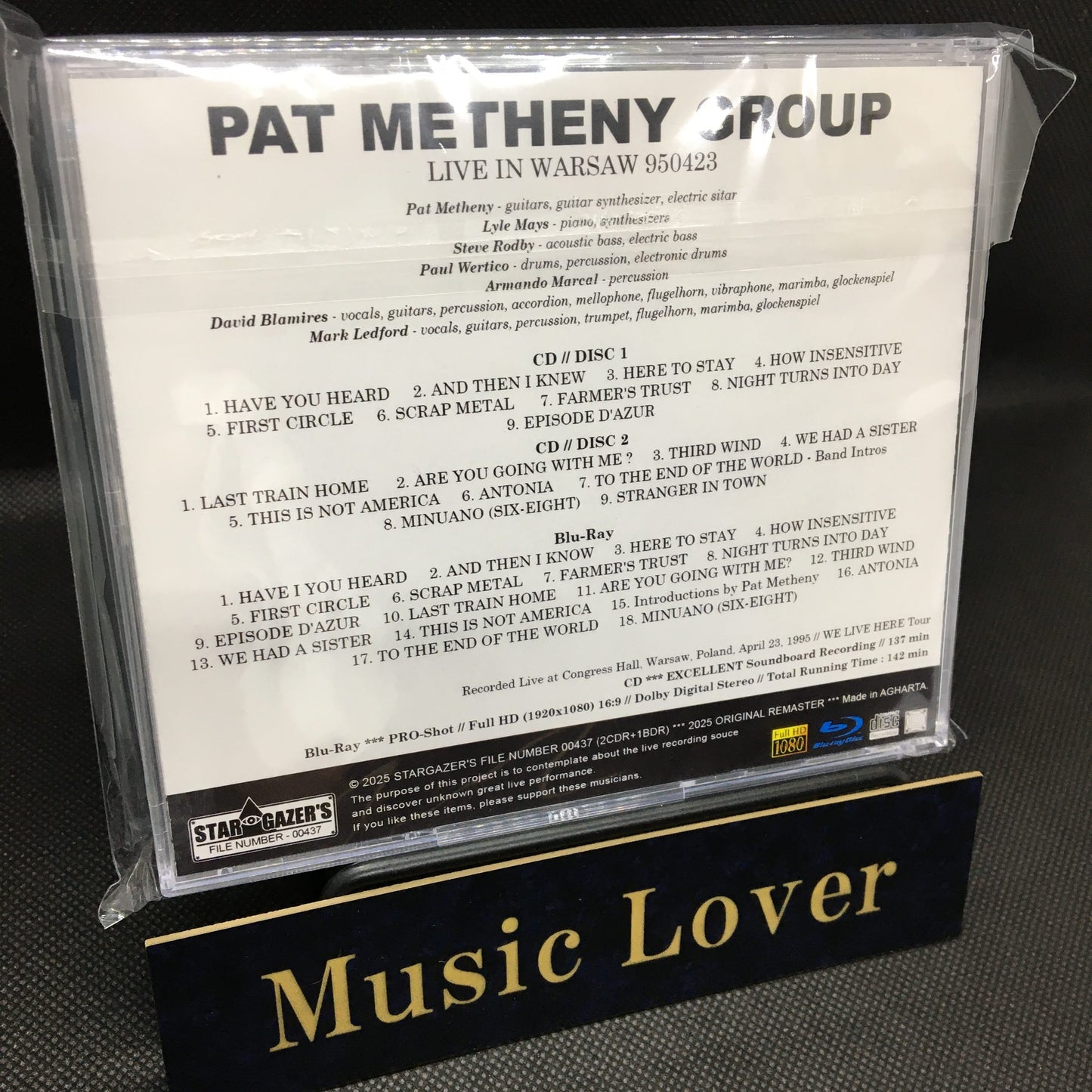 GRUPO PAT METHENY / VIVE EN VARSOVIA 950423 (2 CDR + 1 BDR)