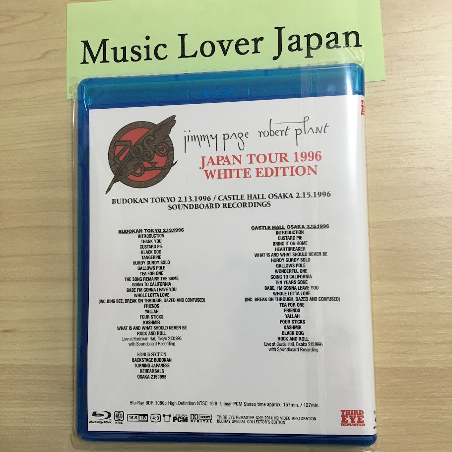 Led Zeppelin Page & Plant 1996 Presentation Japan Tour Blu-ray 8 Discs BDR