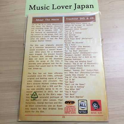 The Beatles Let It Be The Movie 1992 1CD 1DVD 33 Tracks TMOQ Gazette HMC