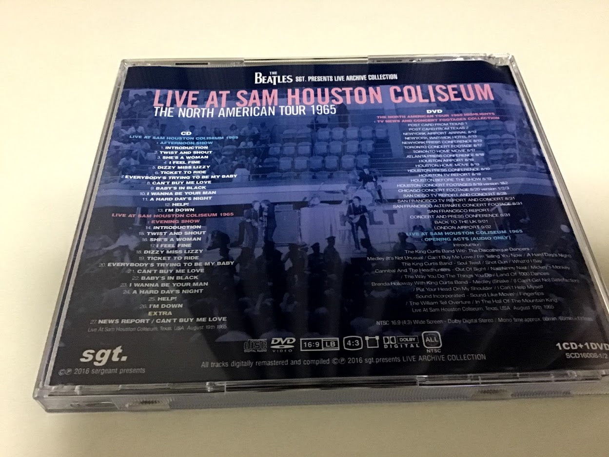 The Beatles Sam Houston Coliseum 1965 1 CD 1 DVD 2 Discs Set Music Sgt Label F/S