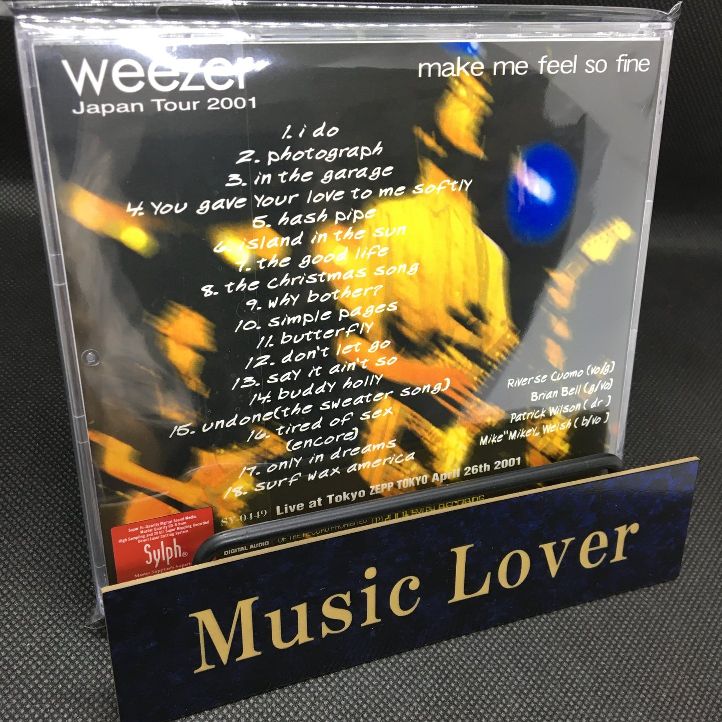 Weezer / Make Me Feel So Fine Japan Tour 2001 Tokyo (1CDR) Sylph