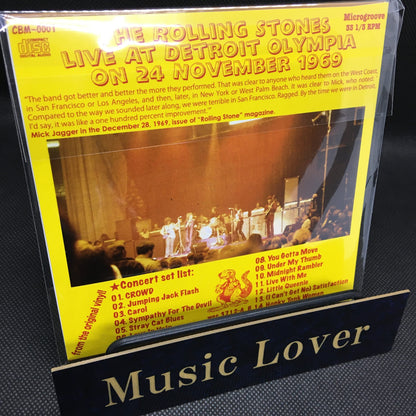 THE ROLLING STONES / WE NEVER REALLY GOT IT ON TILL DETROIT (1CD)