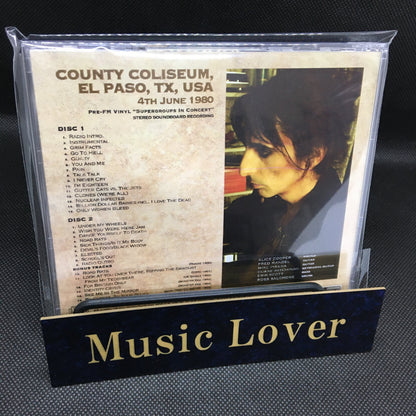 ALICE COOPER / EL PASO 1980 PRE-BROADCAST MASTER STEREO SOUNDBOARD (2CDR)