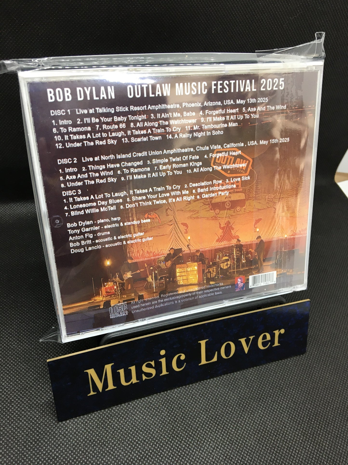 BOB DYLAN / OUTLAW MUSIC FESTIVAL 2025 (3CDR)