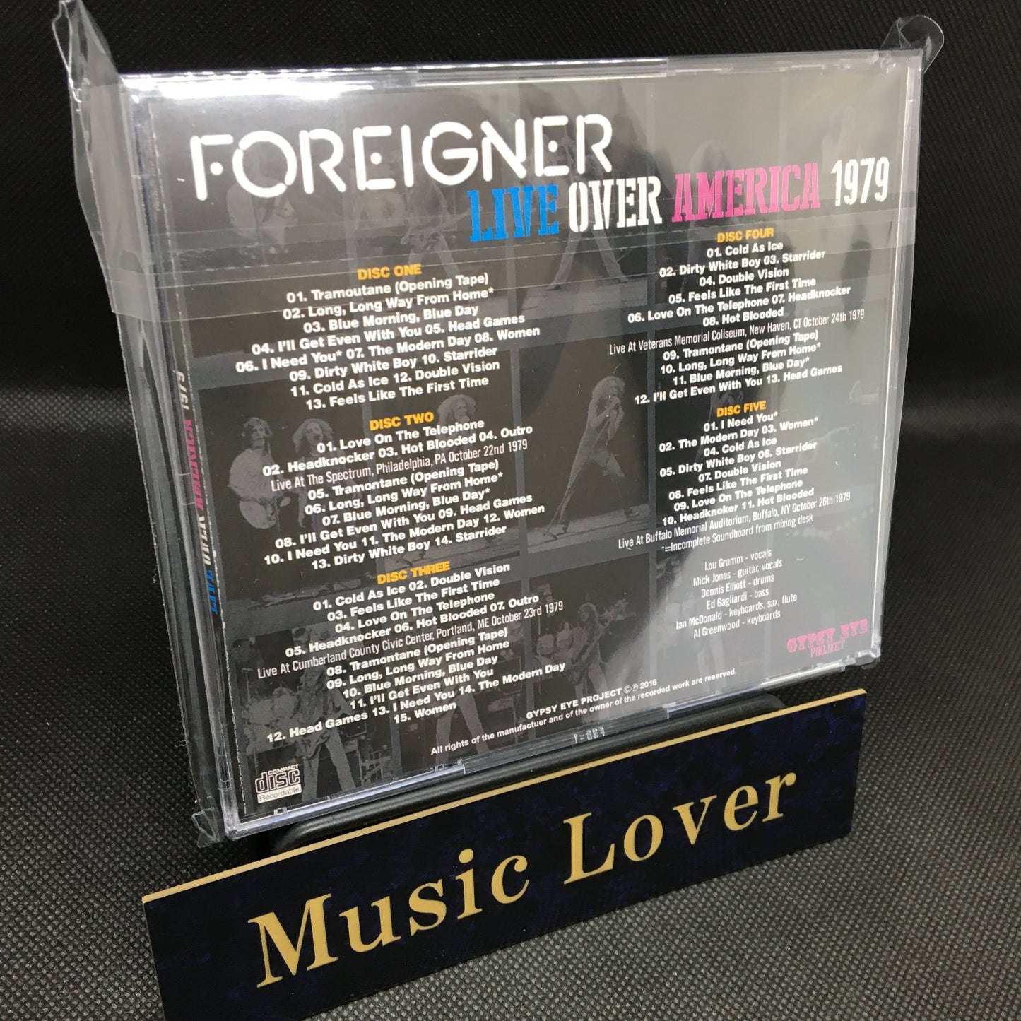 FOREIGNER / LIVE OVER AMERICA 1979 (5CDR)