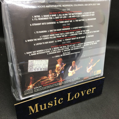 BOB DYLAN w/TOM PETTY & THE HEARTBREAKERS & THE QUEENS OF RHYTHM / RED ROCKS 1986 1ST NIGHT SOUNDBOARD (3CD)