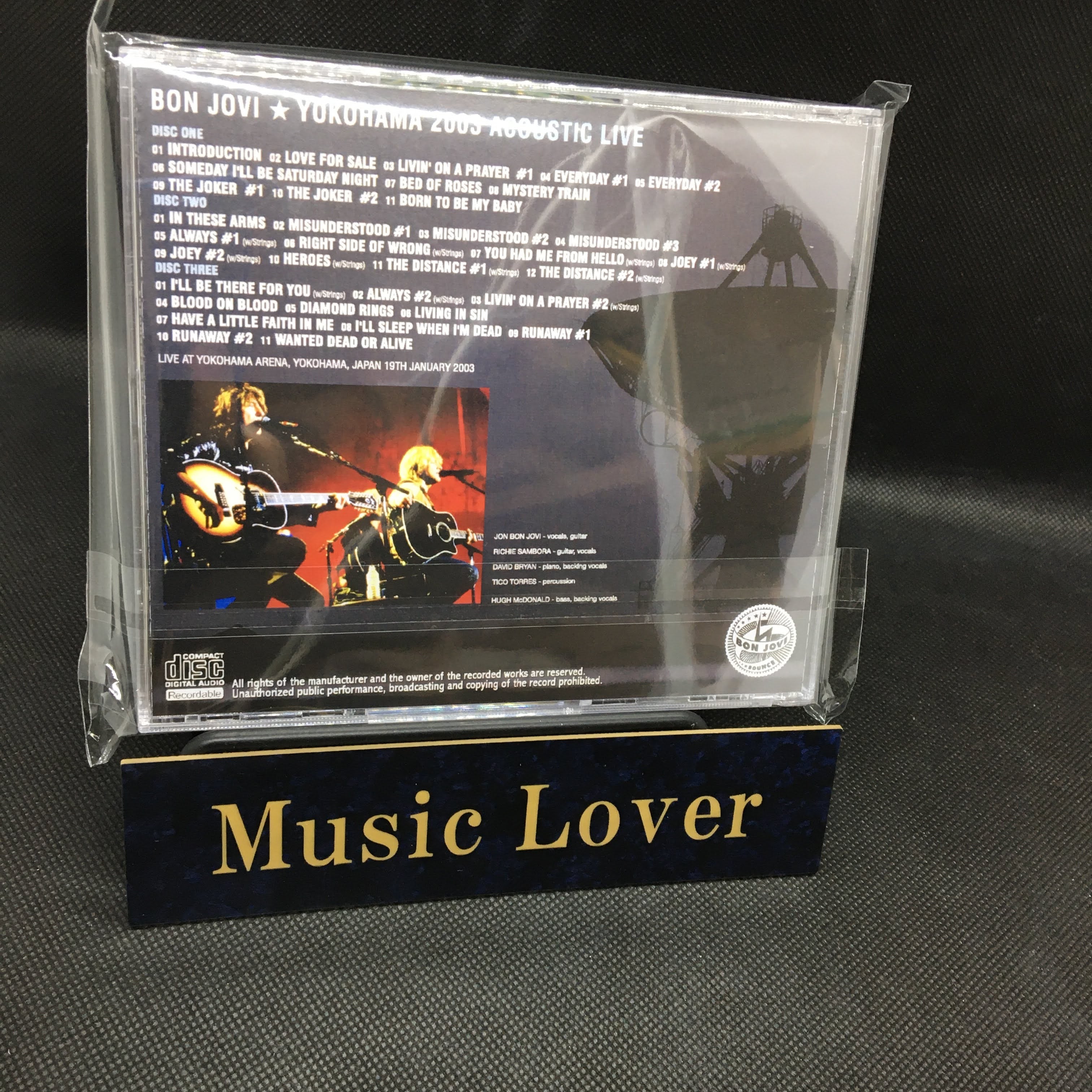 BON JOVI / YOKOHAMA 2003 ACOUSTIC LIVE (3CDR) – WORLD MUSIC LOVER