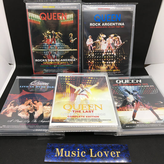 QUEEN / THE LAST LIVE IN JAPAN + HYDE PARK + HAMMERSMITH + ROCK ARGENTINA + SOUTH AMERICA 5 Set 9CD 8DVD