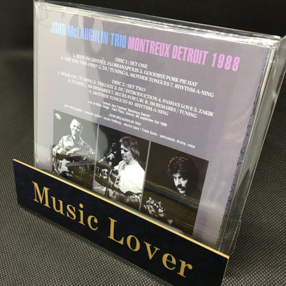 JOHN McLAUGHLIN TRIO / MONTREUX DETROIT 1988 STEREO SOUNDBOARD (2CDR)