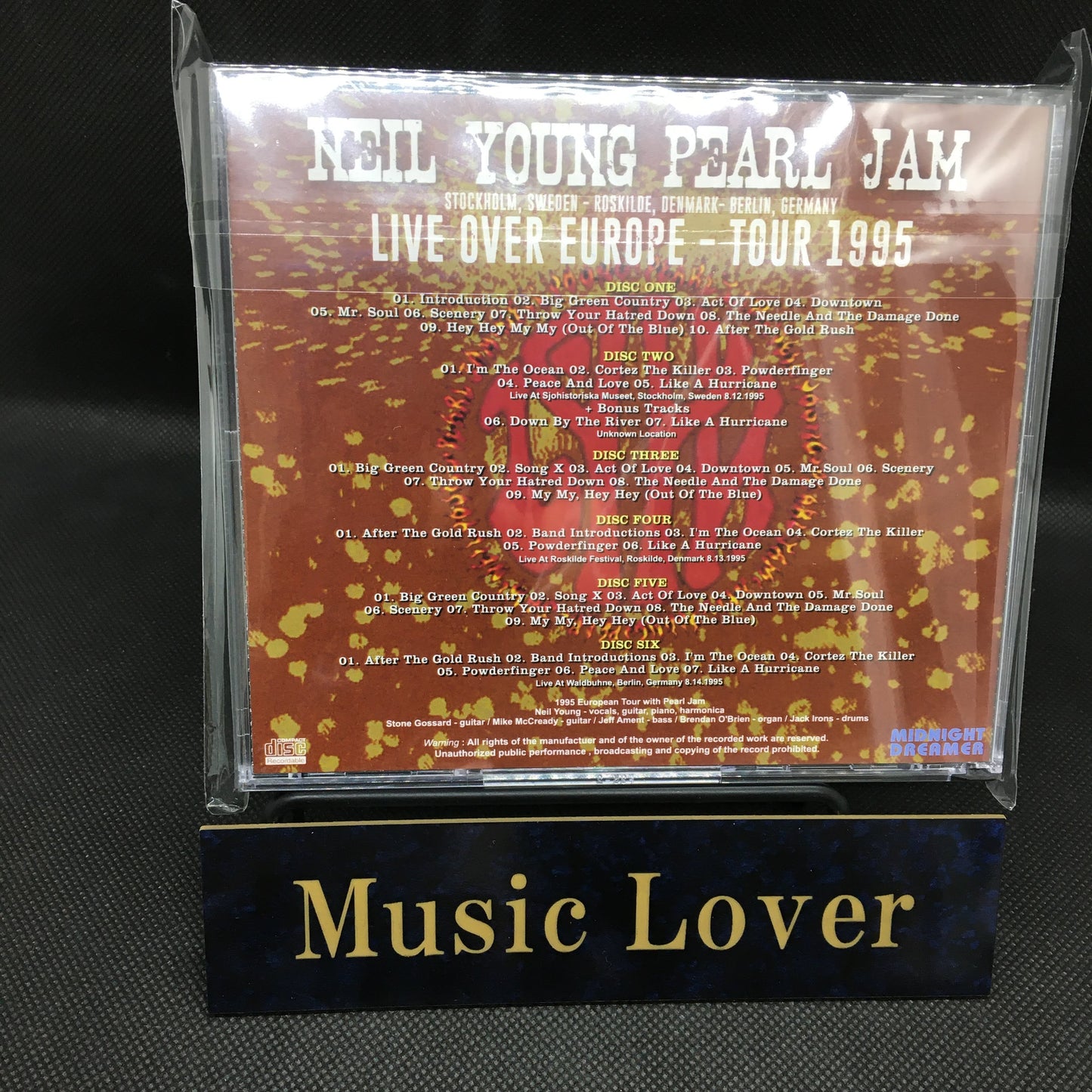 NEIL YOUNG + PEARL JAM / LIVE OVER EUROPE TOUR 1995 (6CDR)