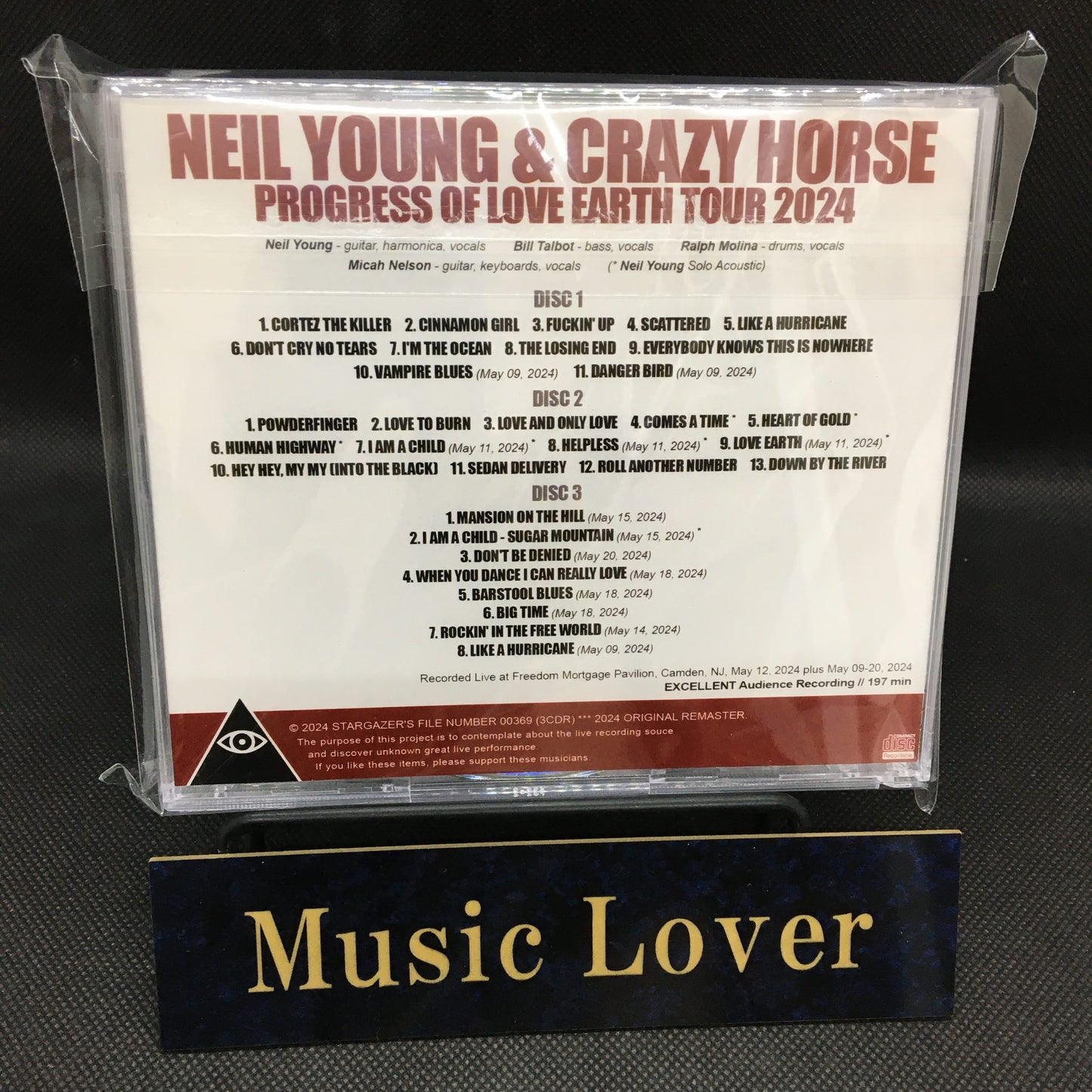 NEIL YOUNG & CRAZY HORSE / PROGRESS OF LOVE EARTH TOUR 2024 (3CDR)