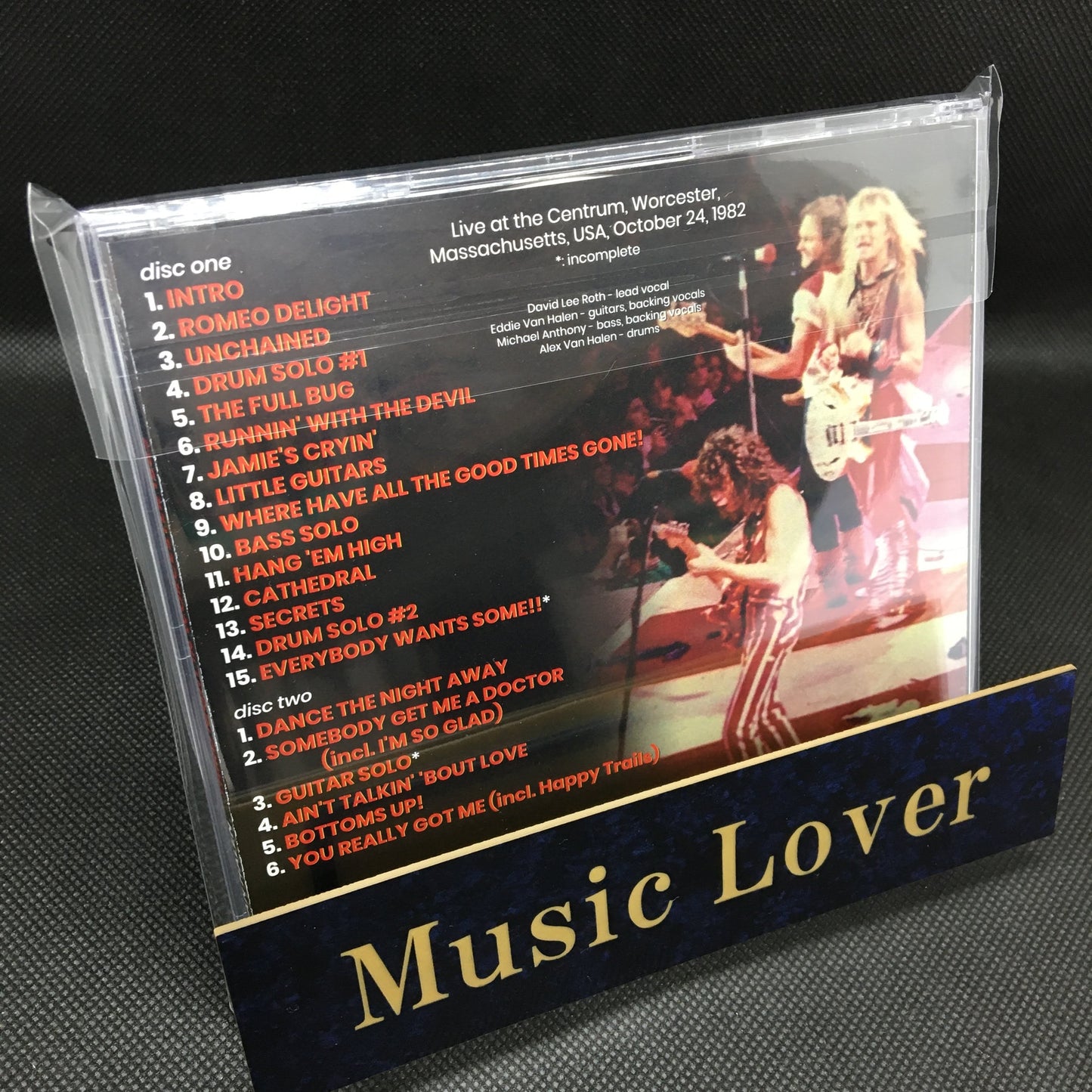 VAN HALEN / TERCERA NOCHE EN WORCESTER 1982 (2CDR)