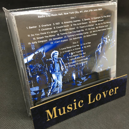 THE WHO / RADIO CITY MUSIC HALL 1989 PRE-FM STEREO SOUNDBOARD (2CDR)