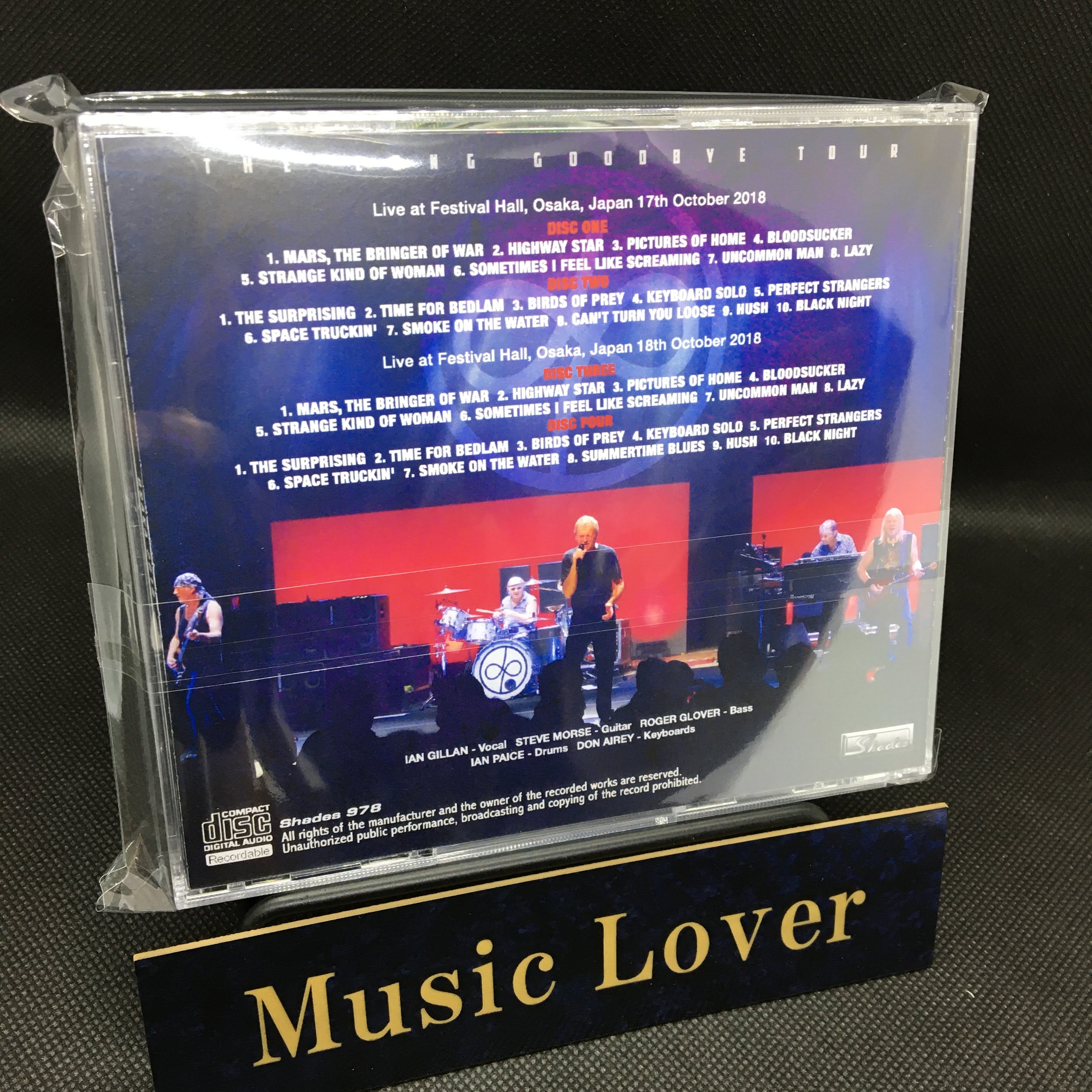 DEEP PURPLE / OSAKA 2018 (4CDR) – WORLD MUSIC LOVER