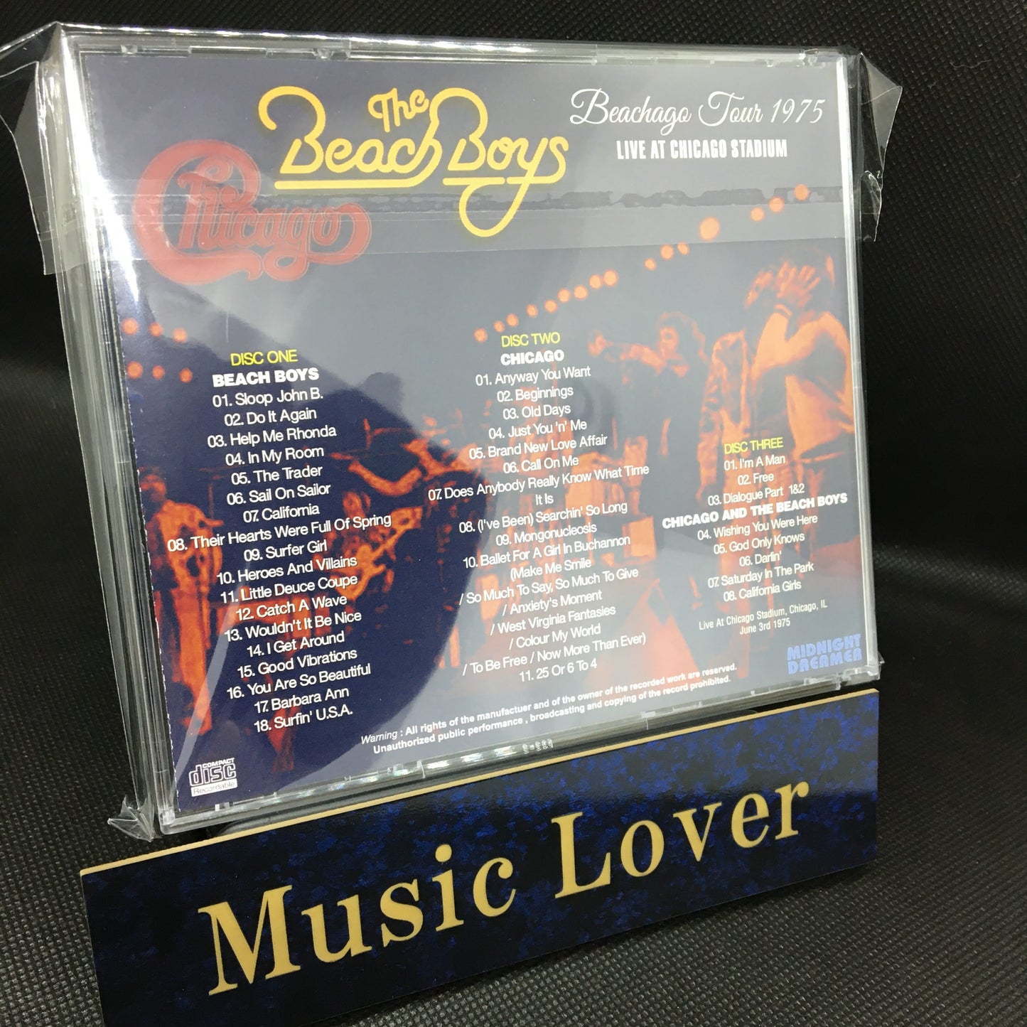 THE BEACH BOYS & CHICAGO / BEACHAGO TOUR 1975 LIVE AT CHICAGO STADIUM (3CDR)