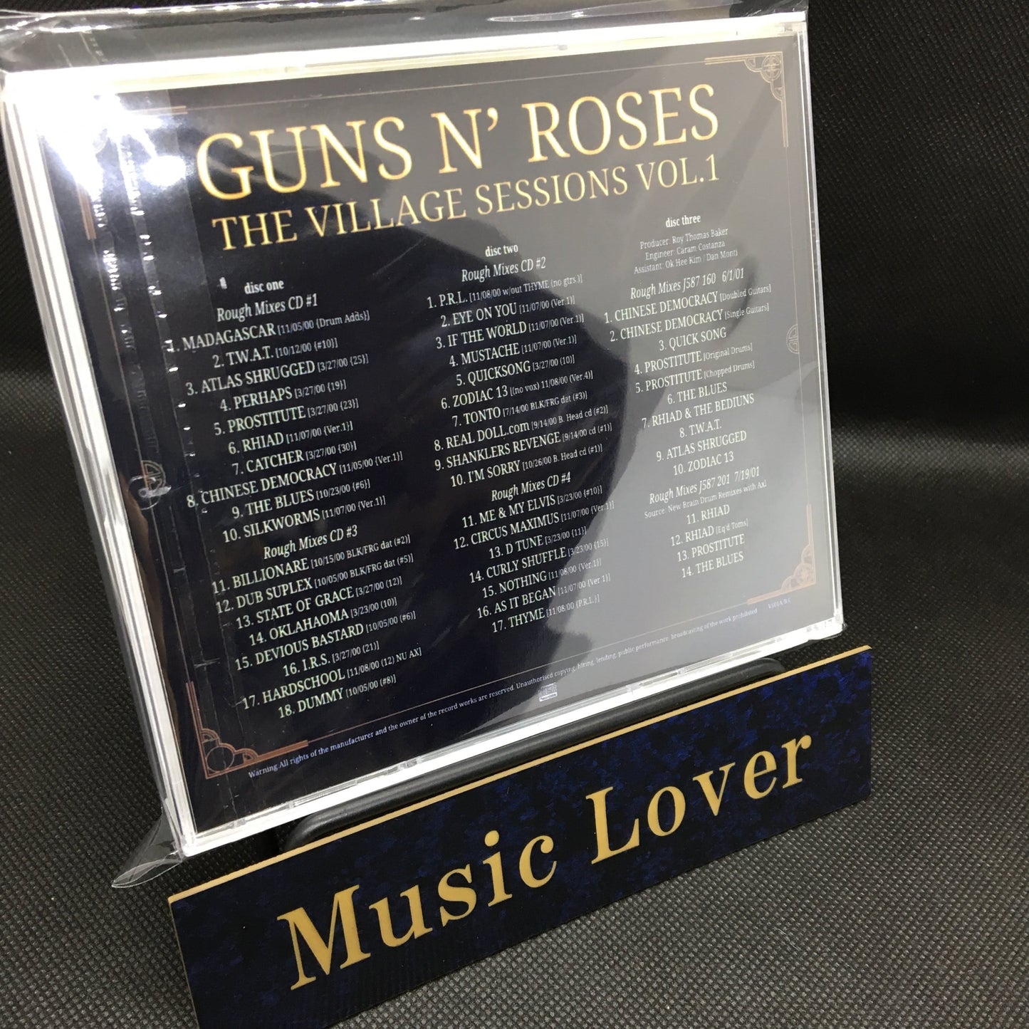 Guns N' Roses / The Village Sessions Vol. 1: Demos y mezclas preliminares de Chinese Democracy (3 CD) [No es disco plateado]