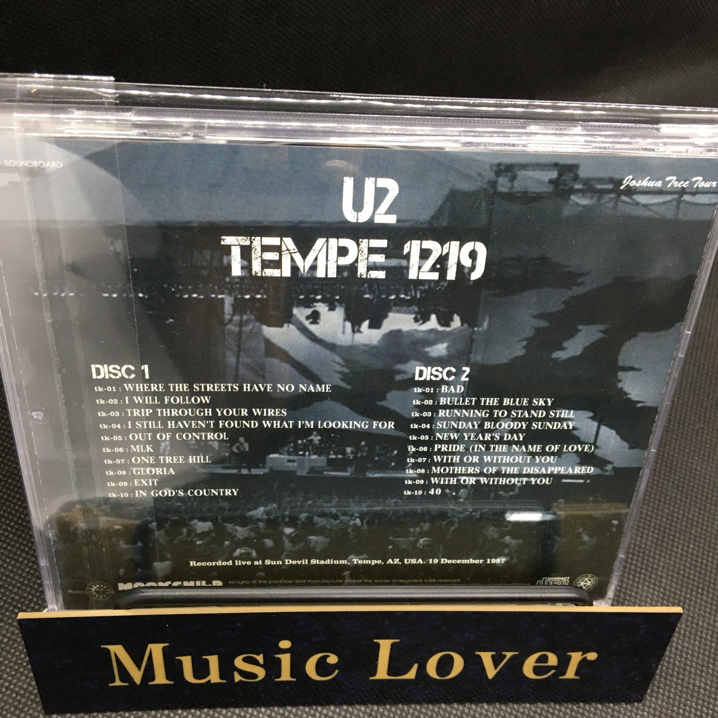 U2 / Tempe 1219 Joshua Tree Tour 1987 2CD Moonchild Records