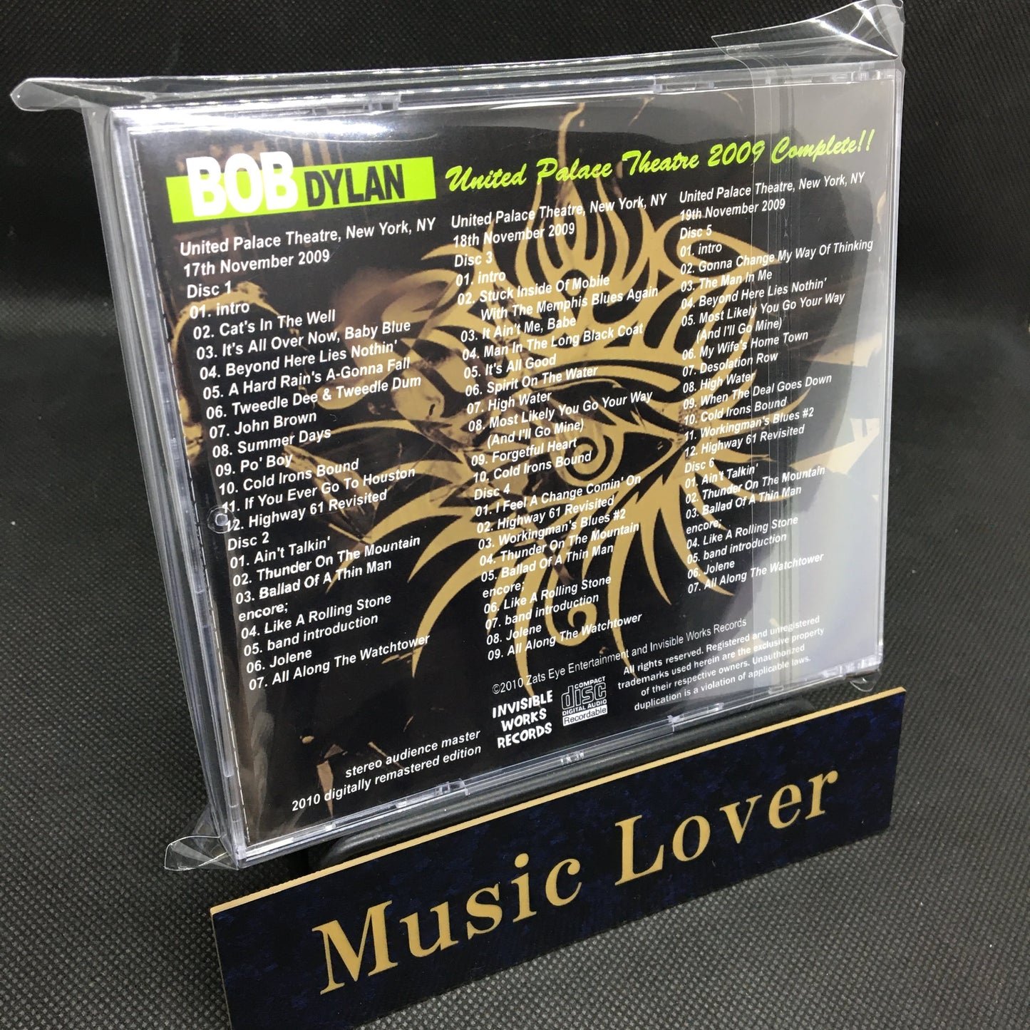 Bob Dylan / United Palace Theatre 2009 ¡Completa! (6 CD)