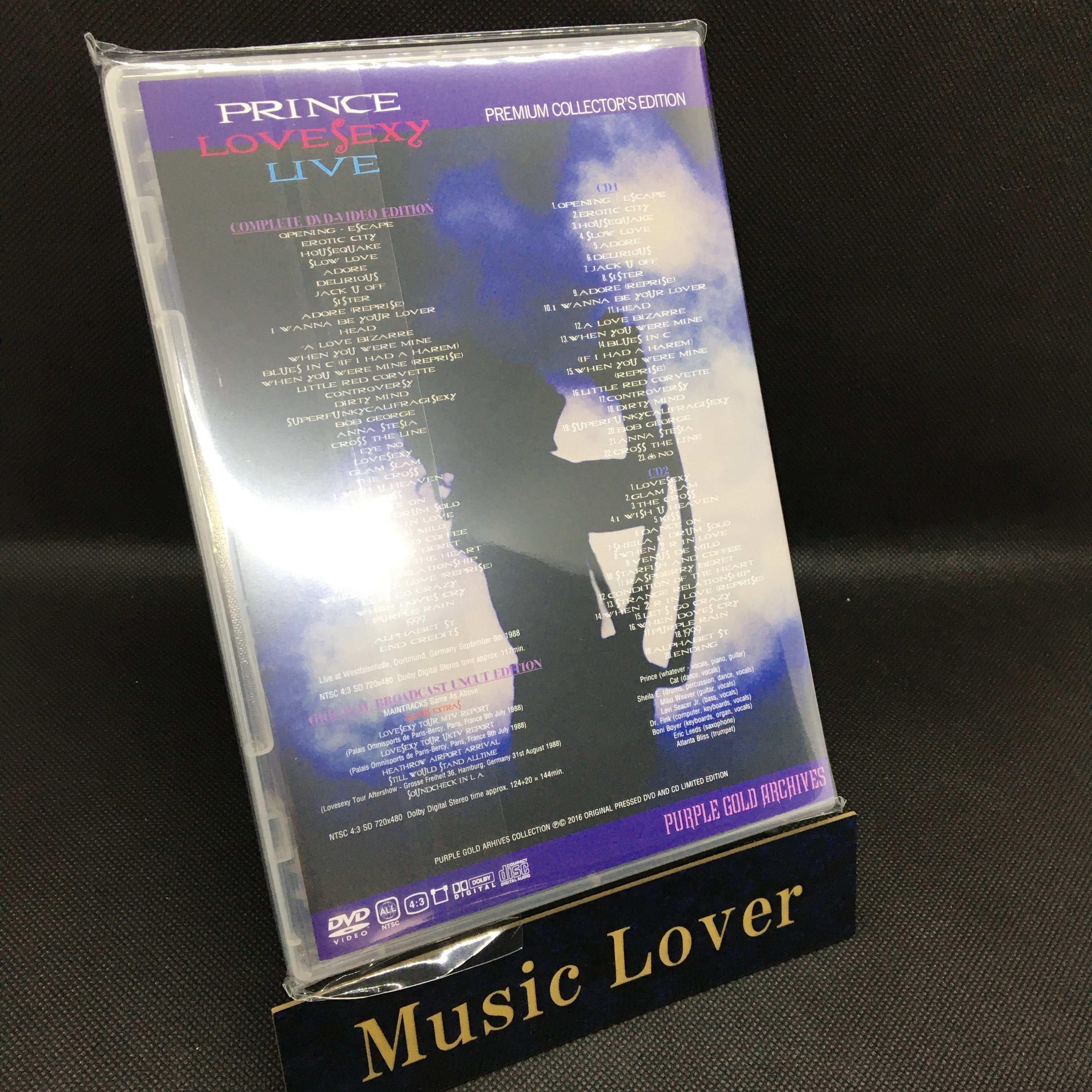 PRINCE / LOVESEXY TOUR 1988 (2CD+2DVD) – WORLD MUSIC LOVER