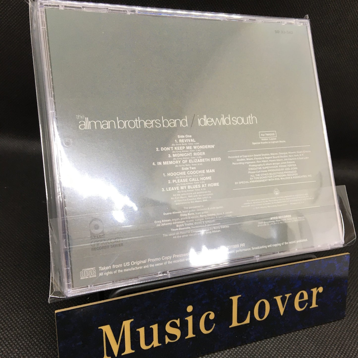 ALLMAN BROTHERS BAND / IDLEWILD SOUTH US ORIGINAL GENUINE FIRST PRESSING PROMO COPY EDITION PRESSWELL PRESSING & MAT A/B (1CD)