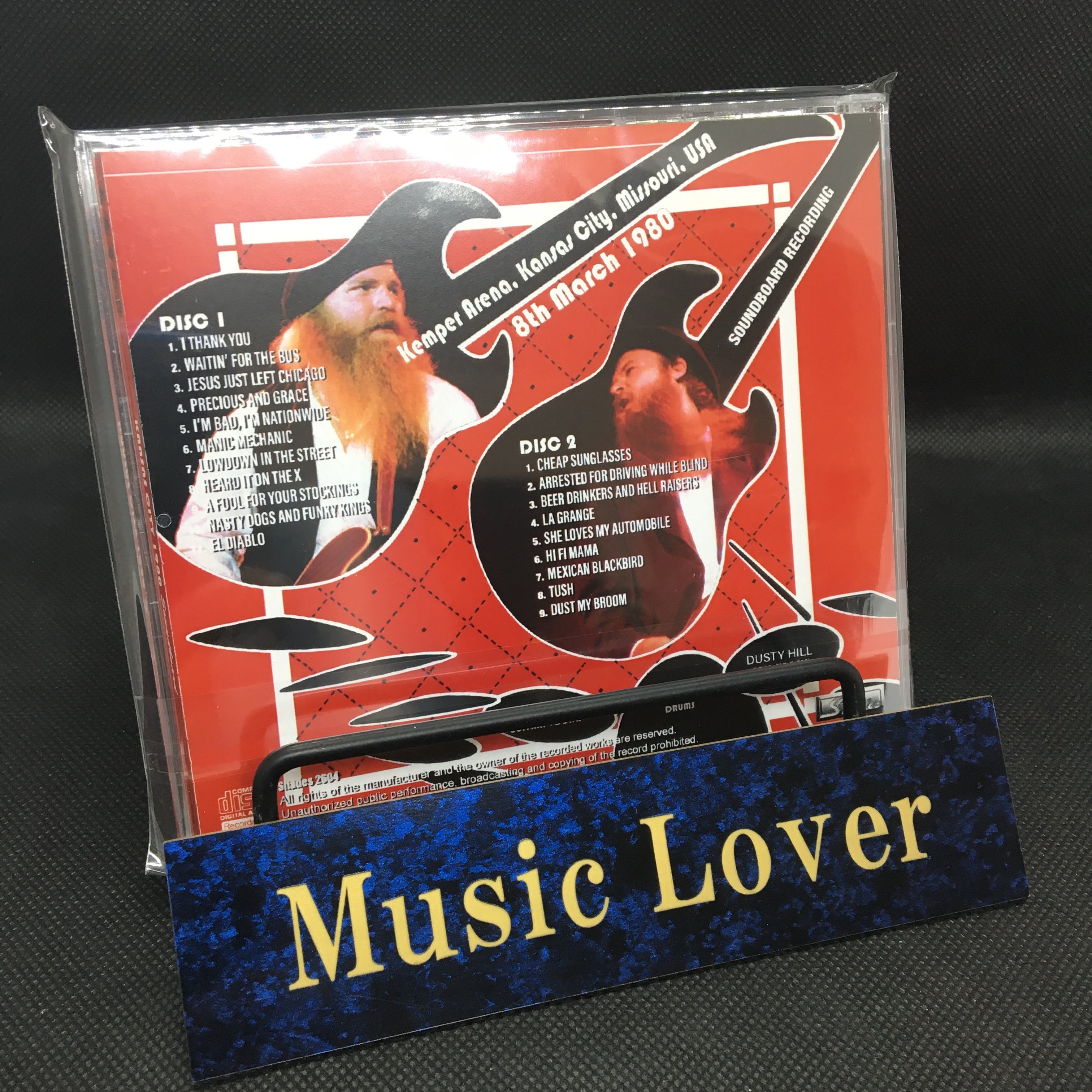 ZZ TOP / KANSAS CITY 1980 SOUNDBOARD (2CDR) – WORLD MUSIC LOVER
