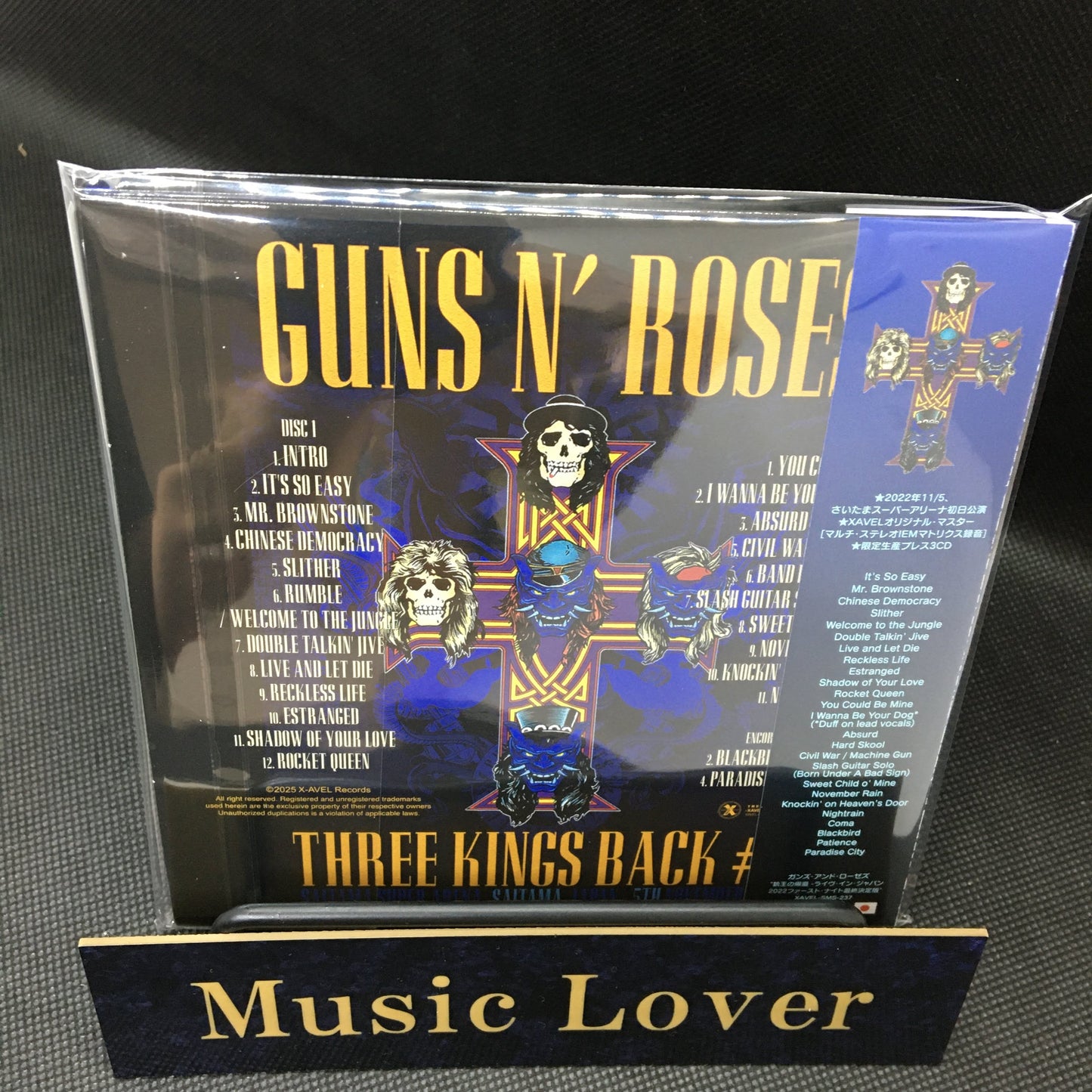 GUNS N’ ROSES / THREE KINGS BACK #1 LIVE IN JAPAN 2022 1st Night (Paper 3CD)