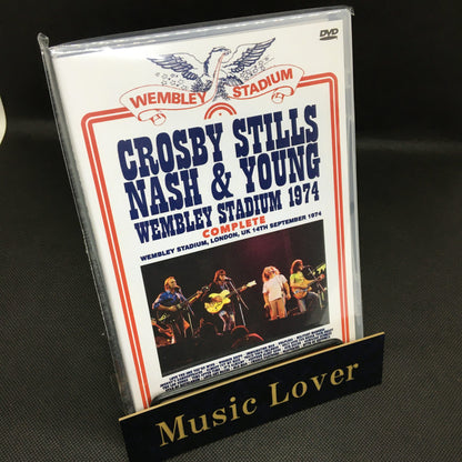 CROSBY STABILISCE NASH &amp; YOUNG / WEMBLEY STADIUM 1974 SCATTO PROFESSIONISTICO COMPLETO (2DVDR)