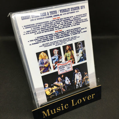CROSBY STABILISCE NASH &amp; YOUNG / WEMBLEY STADIUM 1974 SCATTO PROFESSIONISTICO COMPLETO (2DVDR)