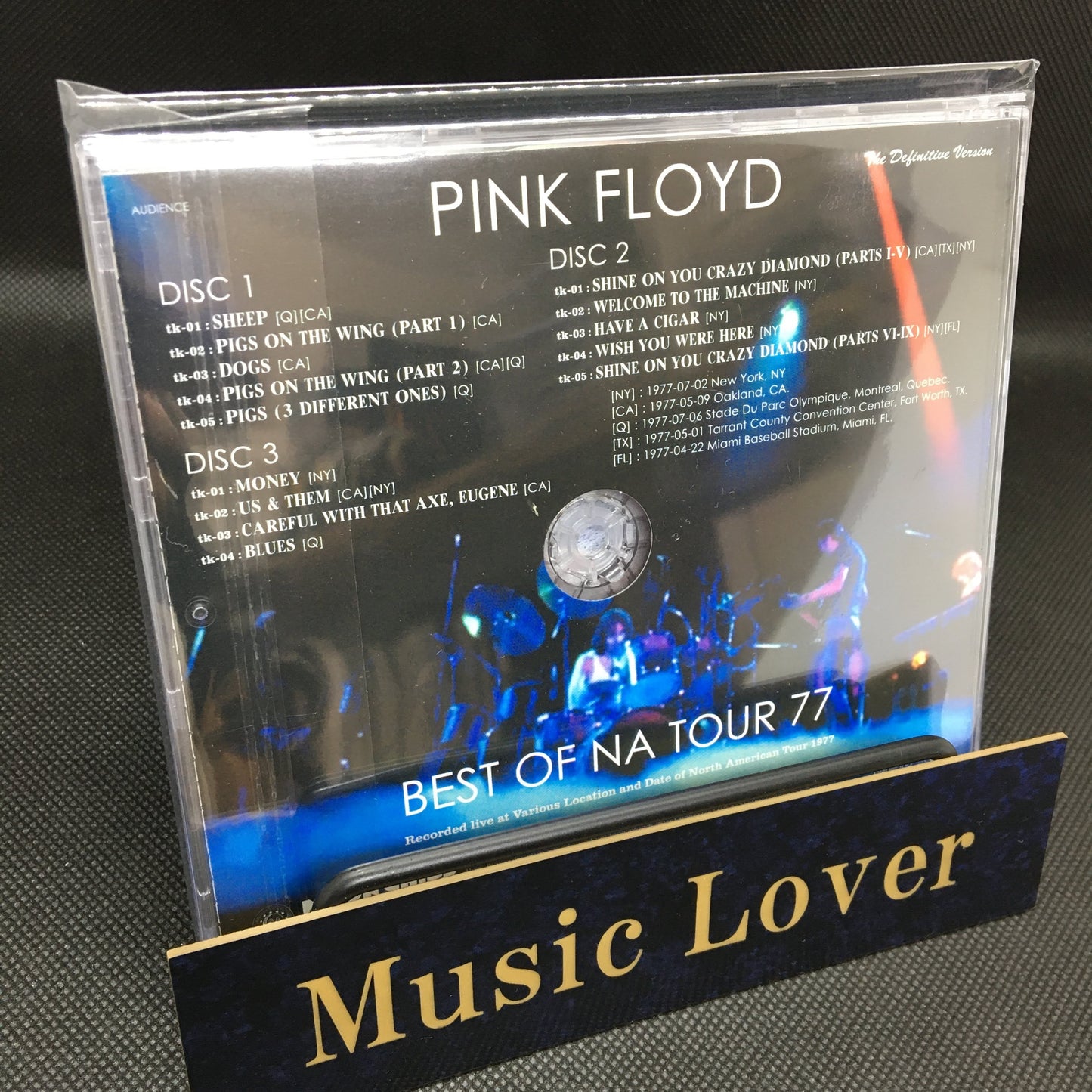 Pink Floyd Best Of NA Tour 77 3 CD Date of North American Tour 1977 Moonchild