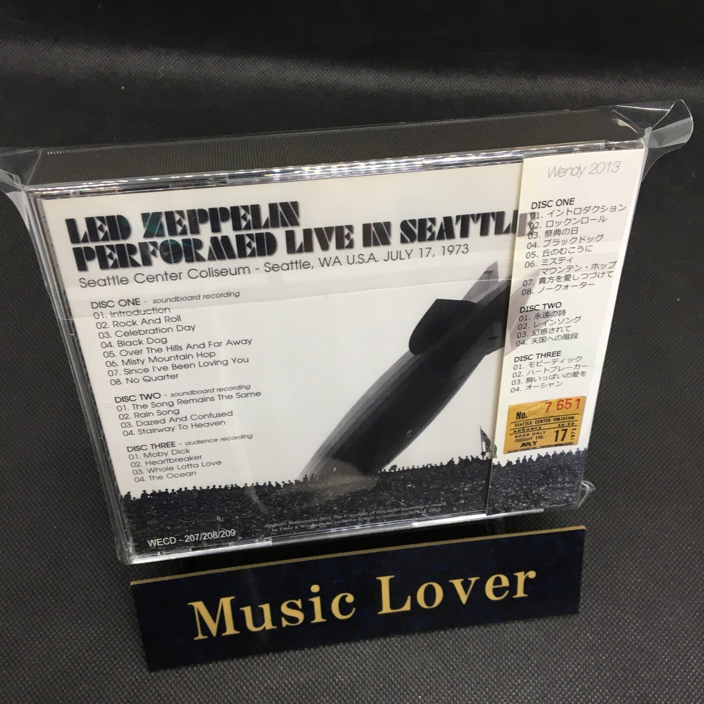 LED ZEPPELIN / PERFORMED LIVE IN SEATTLE 1973 【3CD】