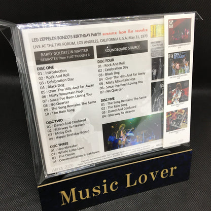 LED ZEPPELIN / 1973 BONZO'S BIRTHDAY PARTY remasterizado a partir de transferencia plana (5 CD)
