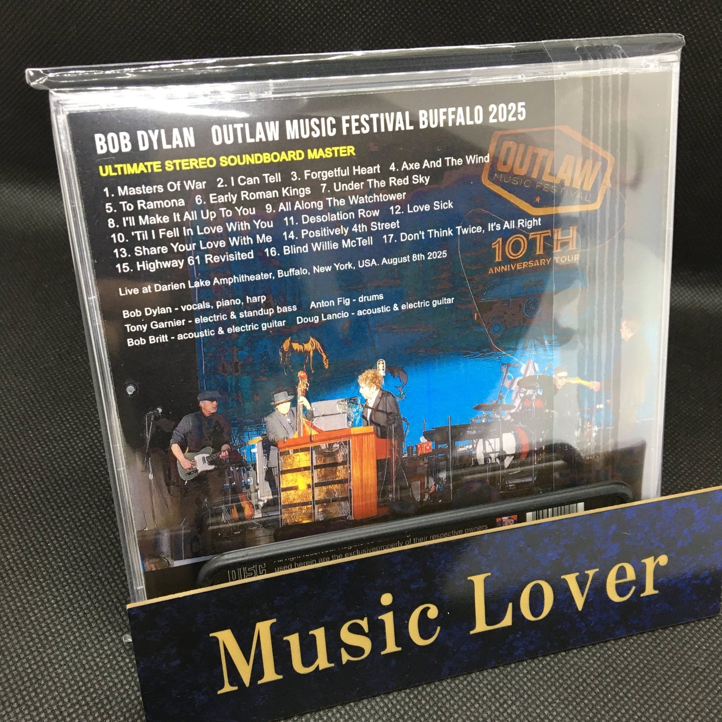 BOB DYLAN / OUTLAW MUSIC FESTIVAL BUFFALO 2025 STEREO SOUNDBOARD (2CDR)