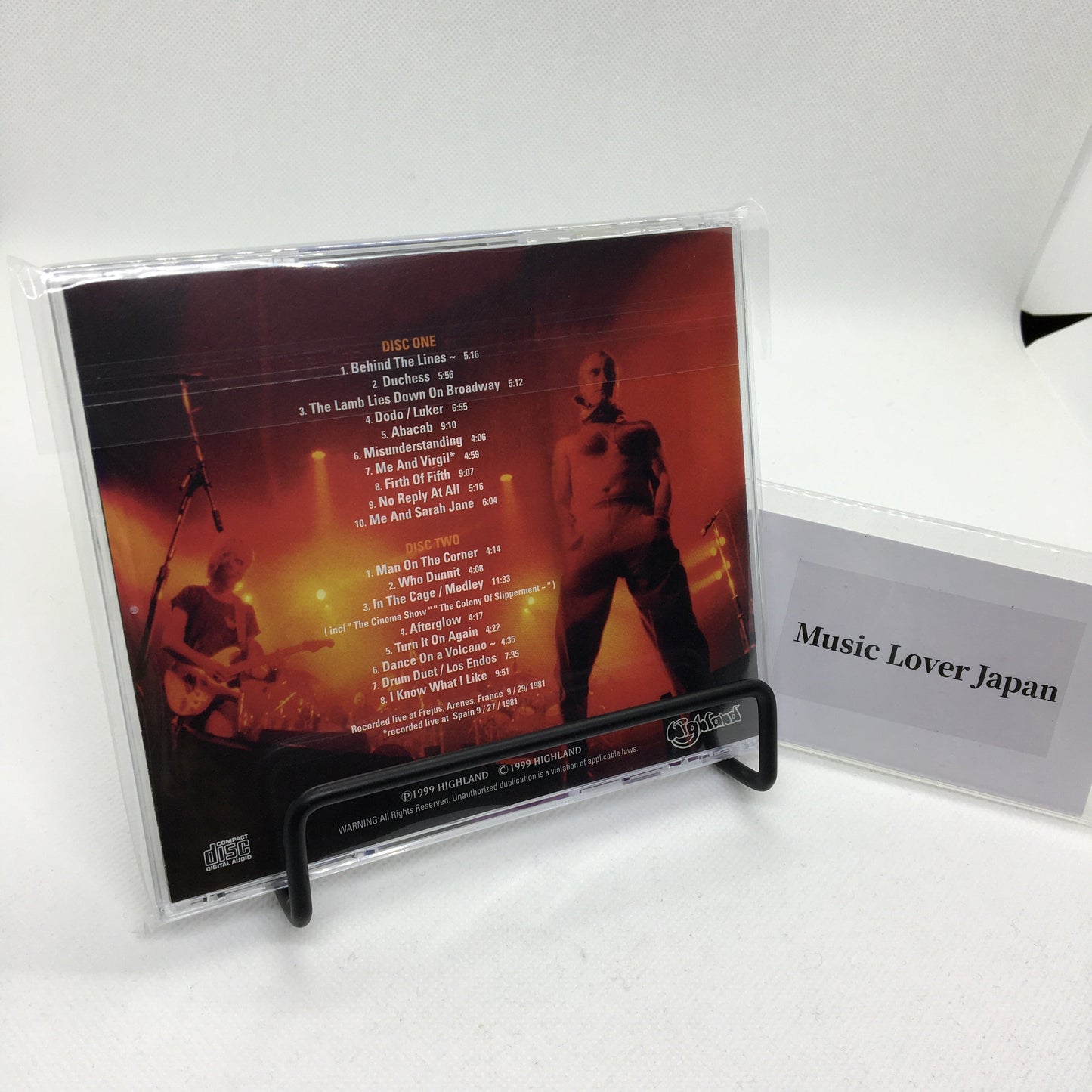 Genesis Me And Virgil 2CD Europe Tour 1981 Live At Frejus France